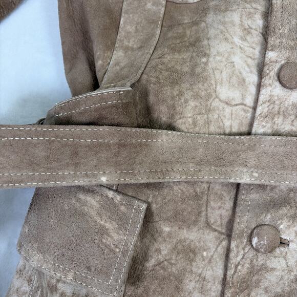 Vintage Montevideo Leather Factory Uruguay Brown Suede Blazer Jacket Mens - Picture 11 of 15